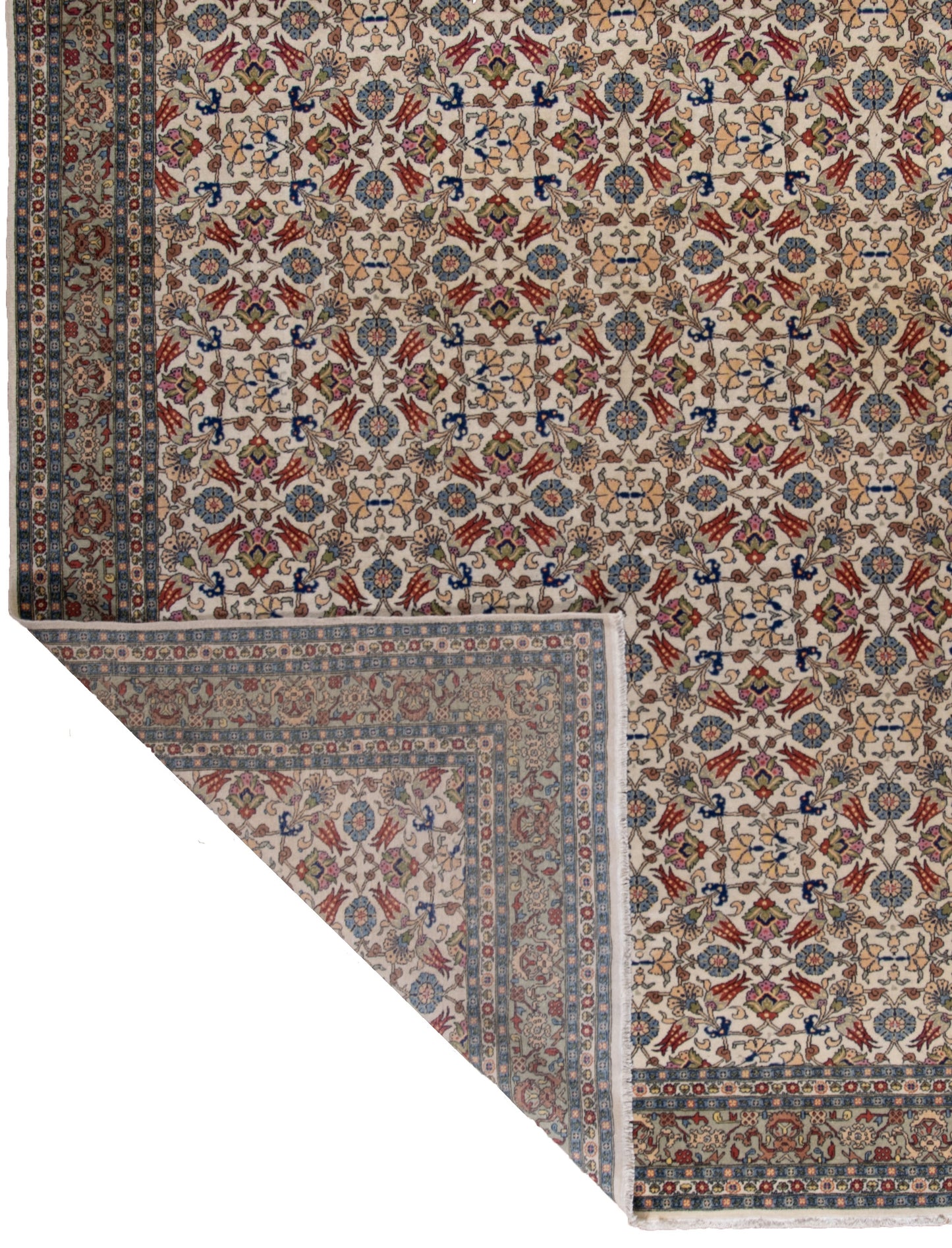 HAND MADE TURKISH "HEREKE" CARPET 7'6"X11'