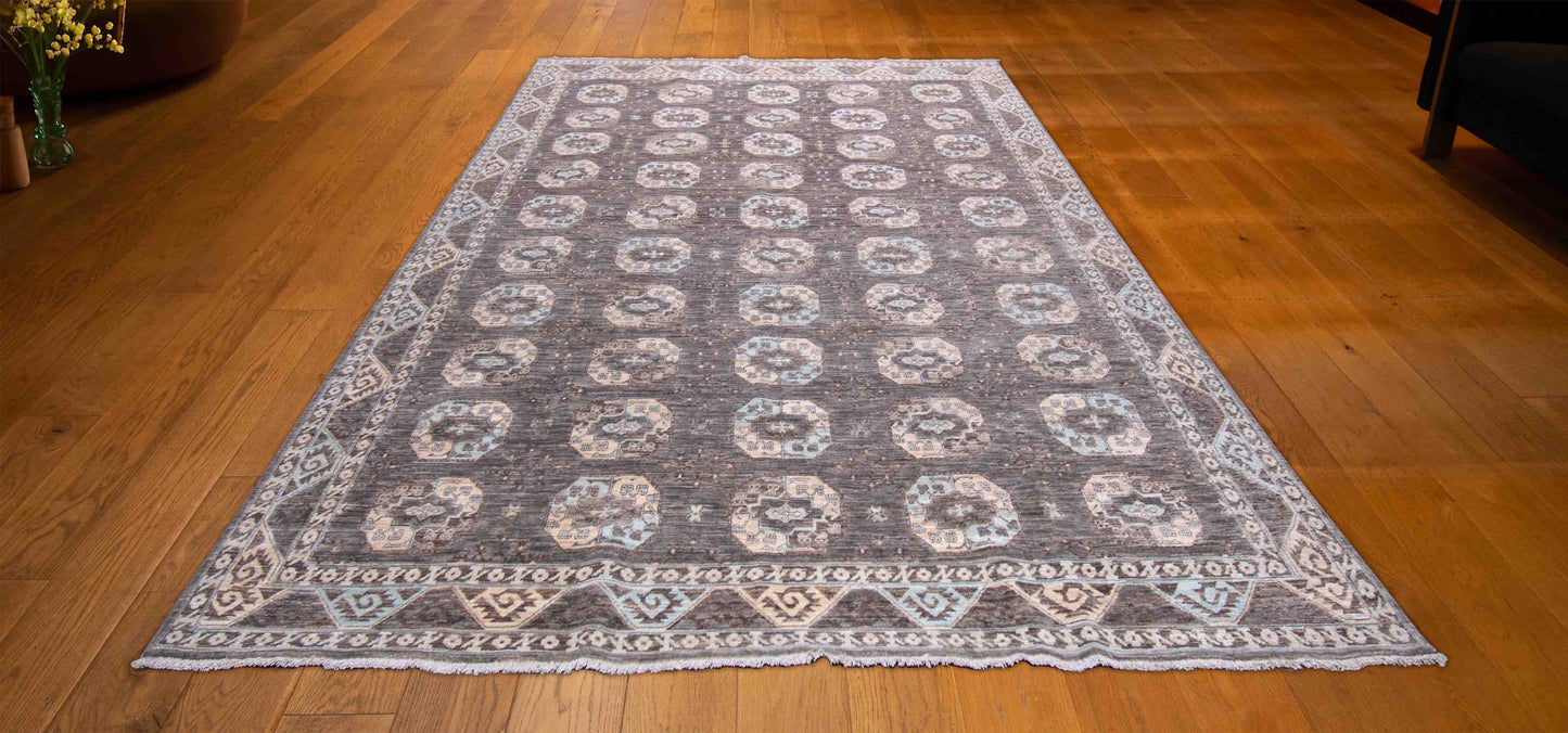 TURKISH WOOL AND COTTON RUG 8'1"X9'9"