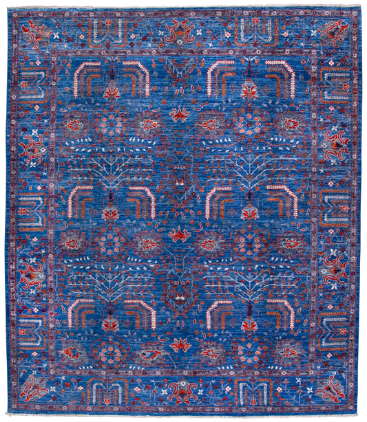 WOOL AND COTTON RUG 8'5"X9'6"