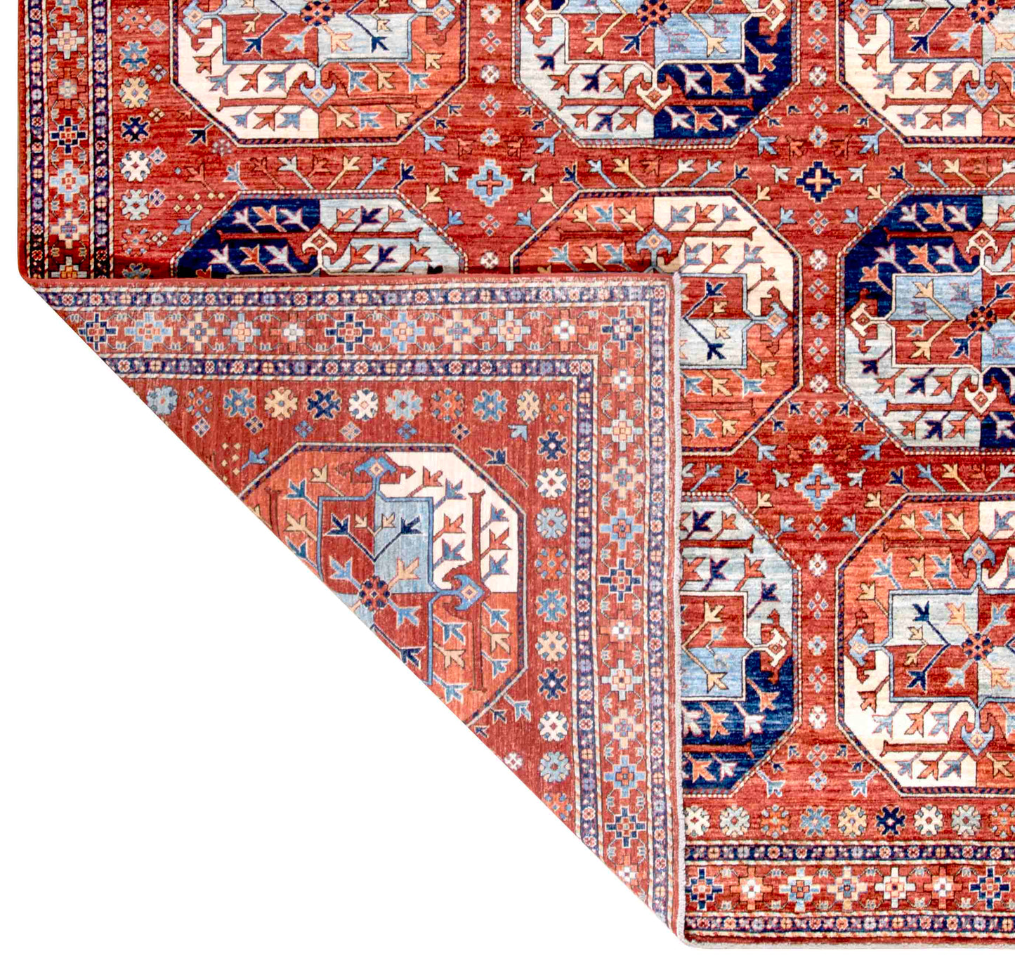 TURKMEN RUG WOOL AND COTTON 8'1"x9'9"