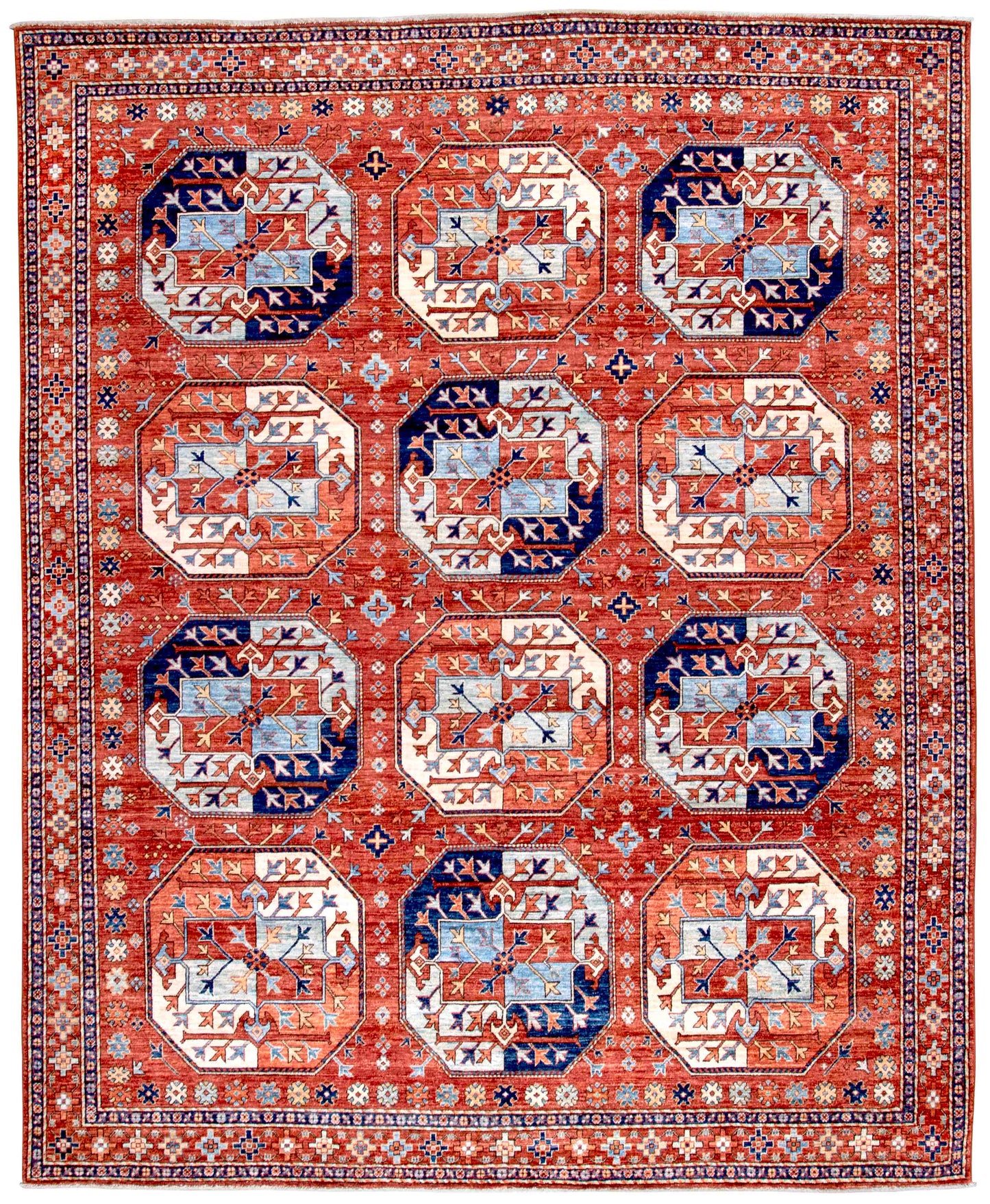 TURKMEN RUG WOOL AND COTTON 8'1"x9'9"