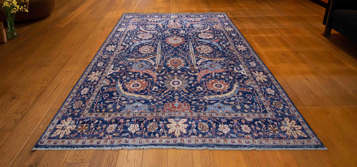 TURKISH WOOL AND COTTON RUG 8'1"X9'8"