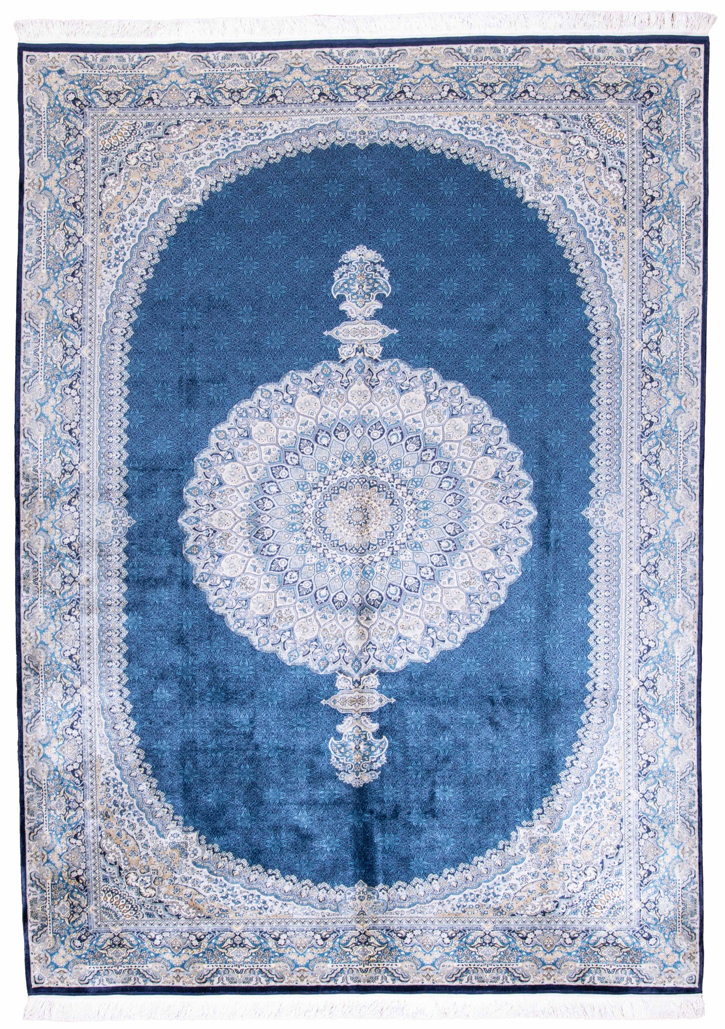 SILK ON SILK "DURSUN COLLECTION" HAND MADE CARPET 6'9"X9'9"