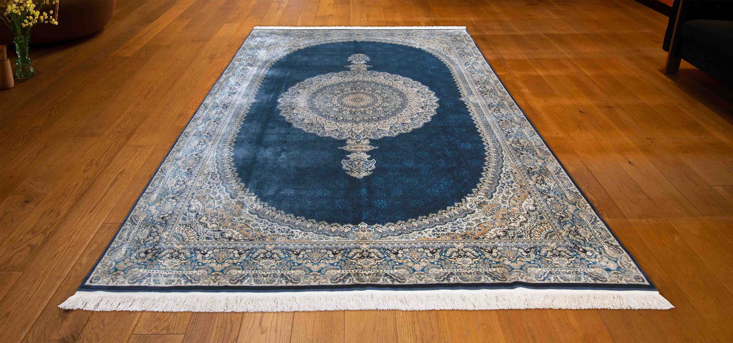 SILK ON SILK "DURSUN COLLECTION" HAND MADE CARPET 6'9"X9'9"