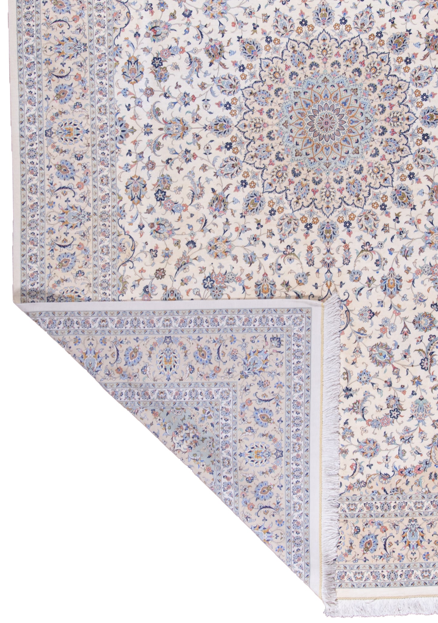 HAND MADE "QUM SILK" CARPET 6'6"X10'